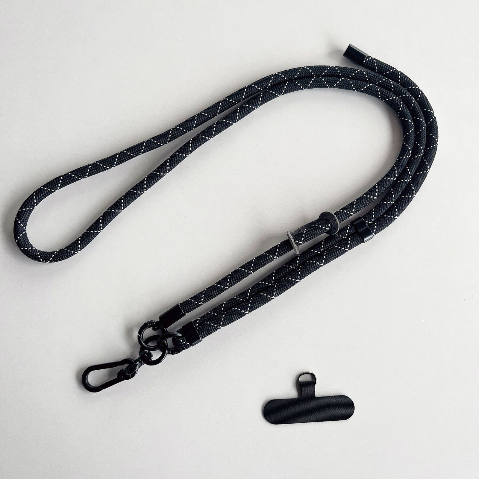 Adjustable Neck & Shoulder Strap Black White Stripe