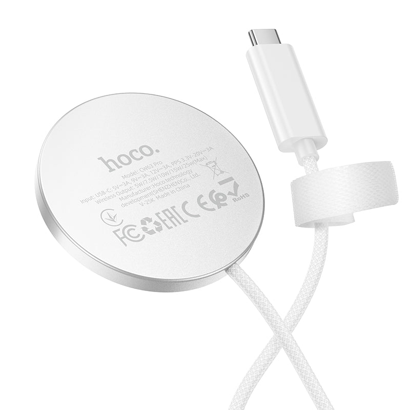 Ultra-Thin 25W Magnetic Wireless Fast Charger with USB-C Cable