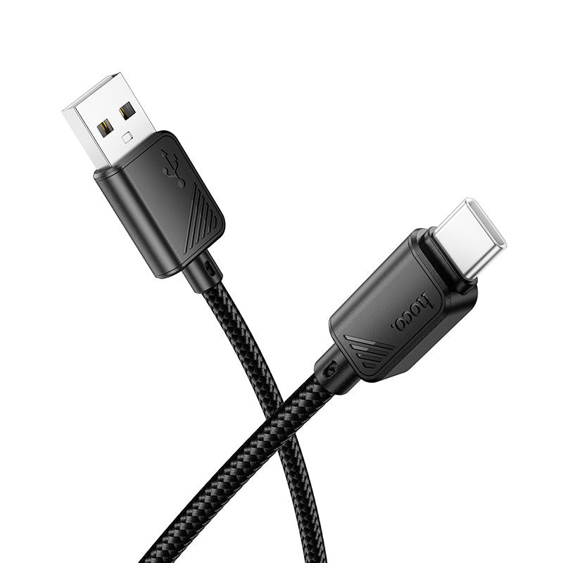 Hoco Nylon Braided USB-A to USB-C Fast Charging Cable (1m)