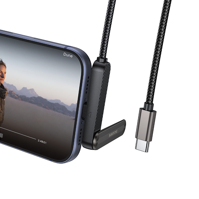 Braided USB-C to USB-C Fast Charging Cable with Foldable Kickstand (1m)