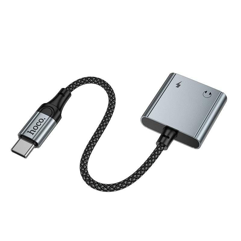 2-in-1 Type-C to Dual Type-C Audio Adapter with 10W Charging