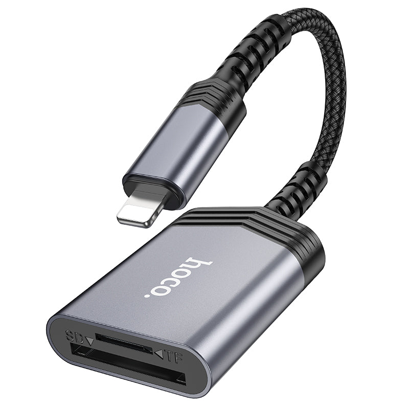 Lightning Male to 2-in-1 Memory Card Reader