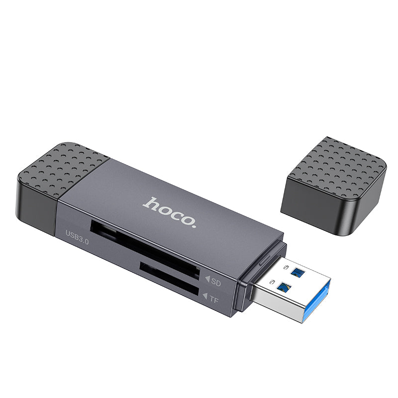 Memory Card Reader with USB-A + USB-C Connector
