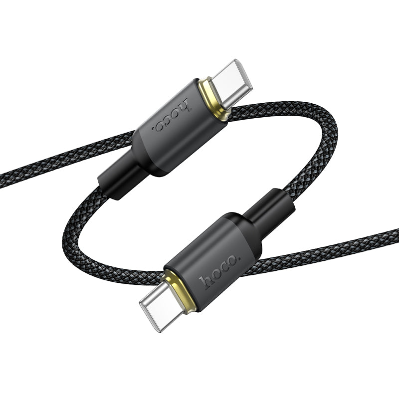 60W USB-C to USB-C Braided Fast Charging Cable - 1m High-Speed Data Cord