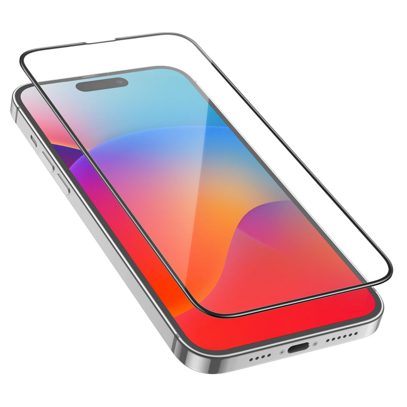 Full Screen Tempered Glass Screen Protector for iPhone 15 Pro Max (0.4mm Clear)