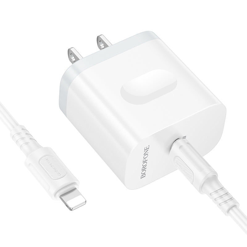 Borofone PD20W Charger Set with USB-C to Lightning Cable