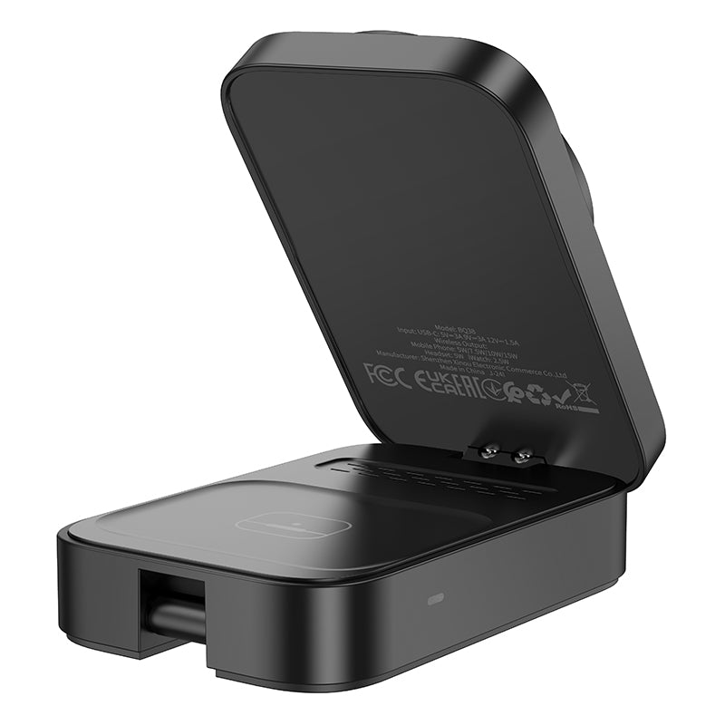 Sharp Portable 3-in-1 Folding Magnetic Wireless Fast Charger