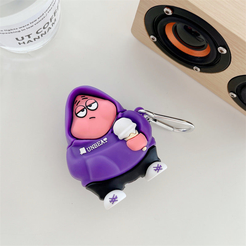 Purple Hoodie Guy AirPods Case