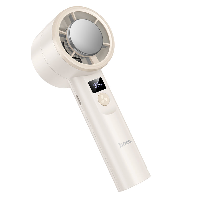 Portable Handheld Cooling Fan with Ice Cooling Plate and Digital Display