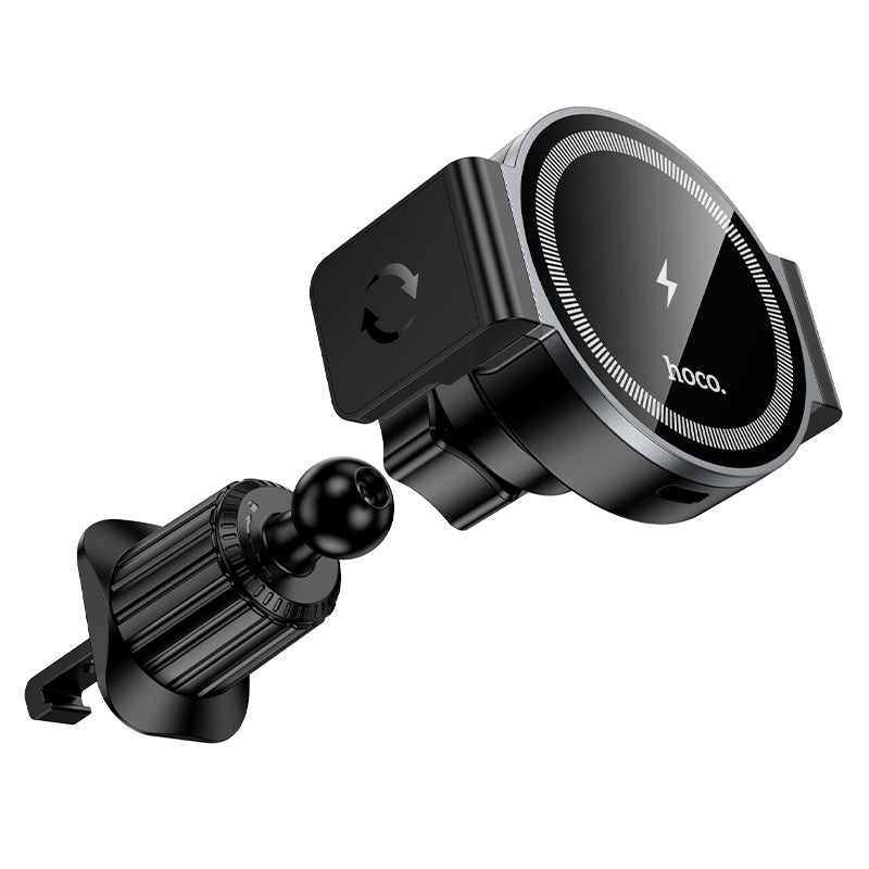 Power Electric MagSafe Wireless Charging Car Holder with Optional Clamp