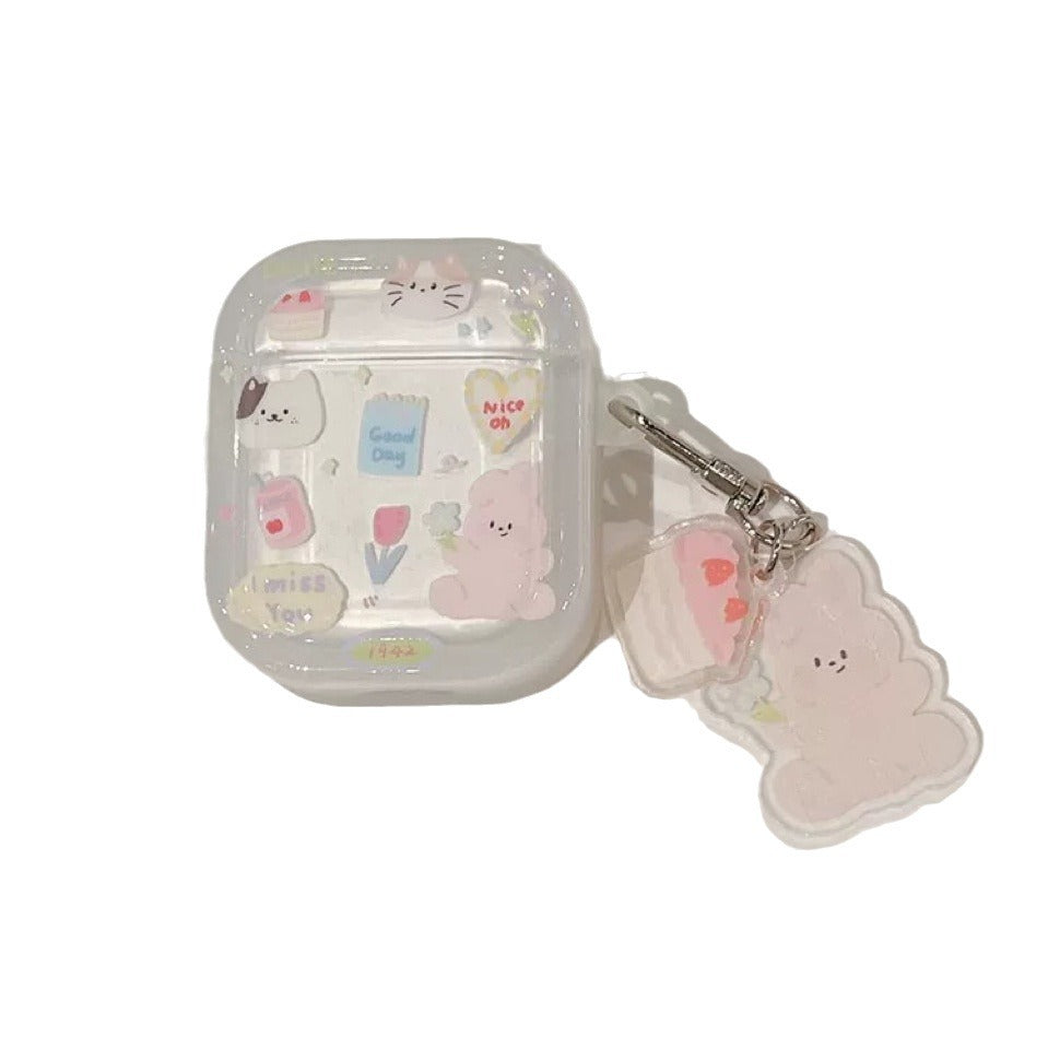 Cat Rose Good Day AirPods Case