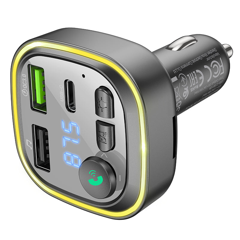 Broad QC3.0 Car Charger with Bluetooth FM Transmitter