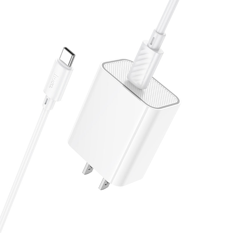 20W USB-C Fast Charger Wall Adapter Set with USB-C to USB-C Cable (1m)
