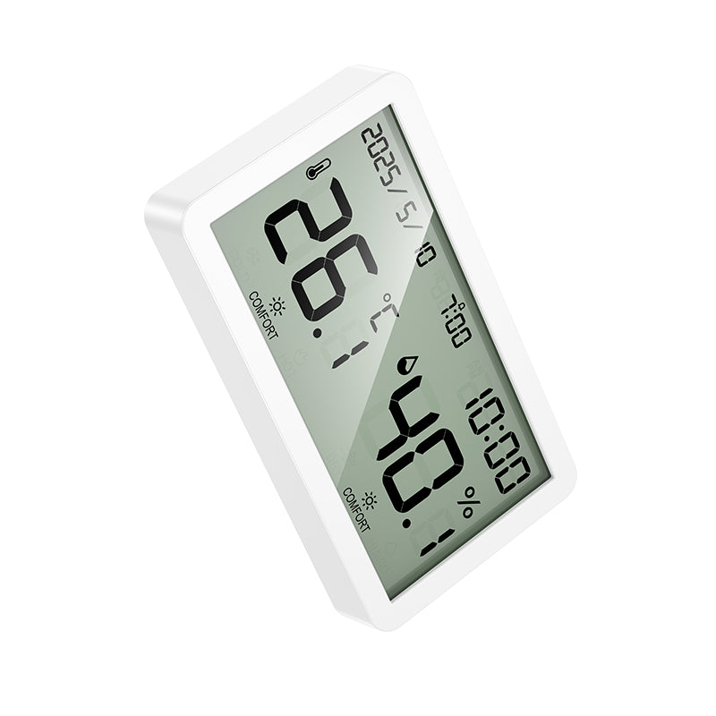 Indoor Electronic Alarm Clock, Thermometer, and Hygrometer