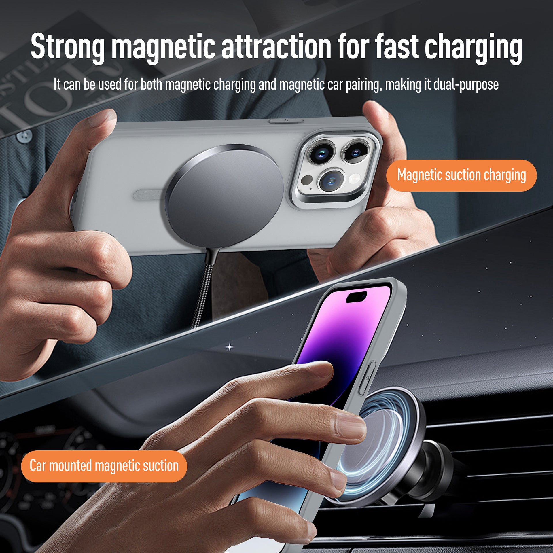 MagSafe Phone Case with Kick Stand for iPhones