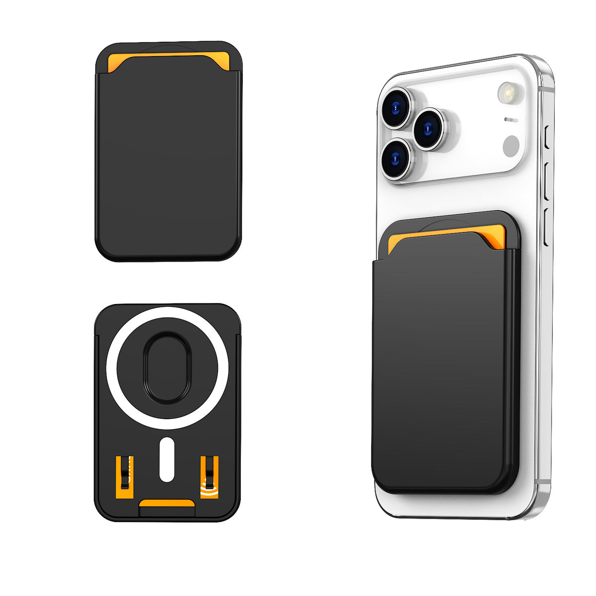 Magnetic Sliding Phone Card Holder Wallet