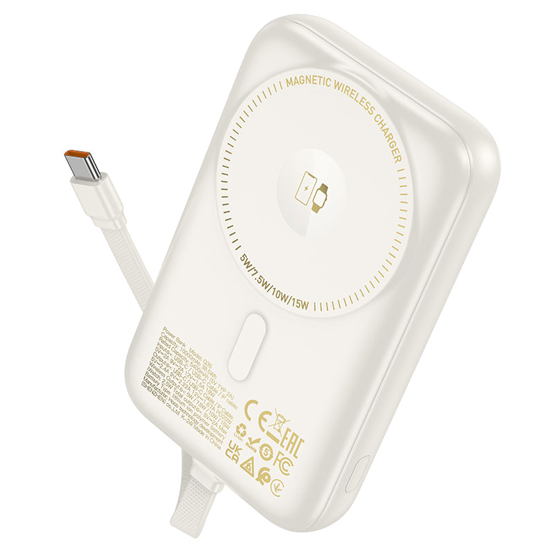 Portable PD20W Magnetic 3-in-1 Power Bank with Bidirectional Cable (10000 mAh)