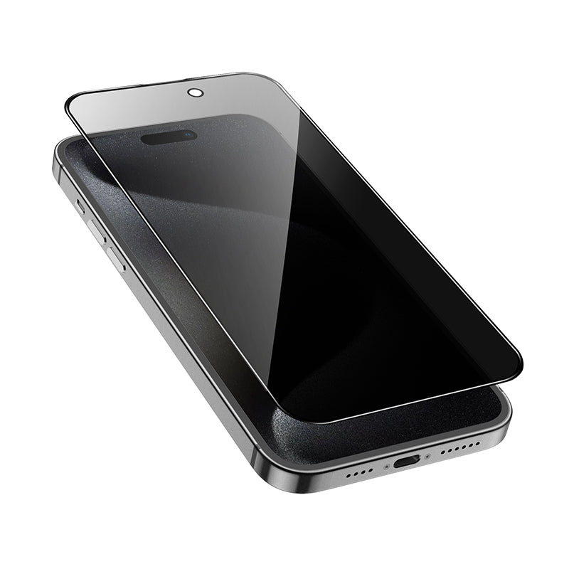 Full Screen Tempered Glass Screen Protector for iPhone 16 | 15 (0.33mm Privacy)