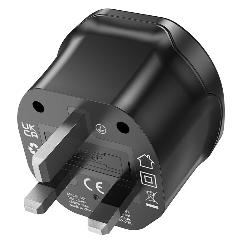 Universal UK Adapter Plug Flame Retardant Travel Converter Adapter