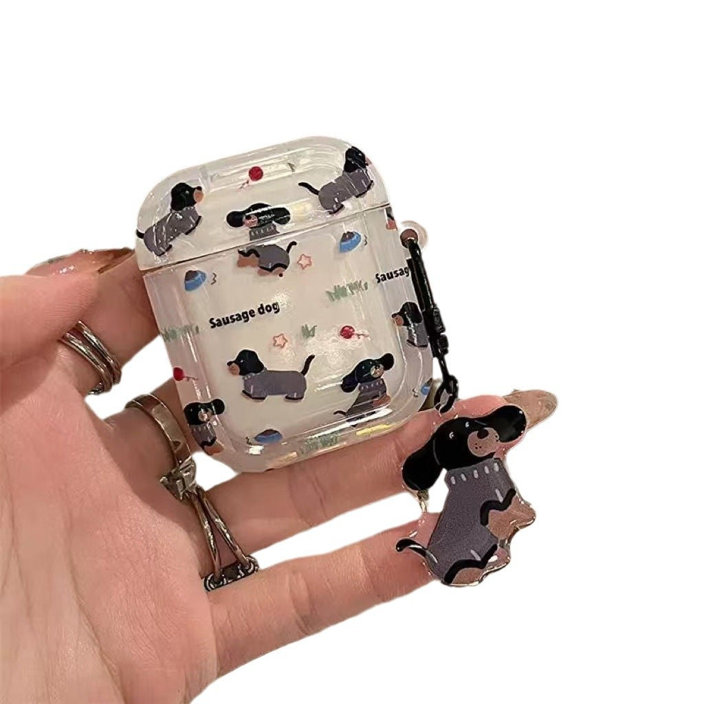 Cute Sausage Dog Print AirPods Case