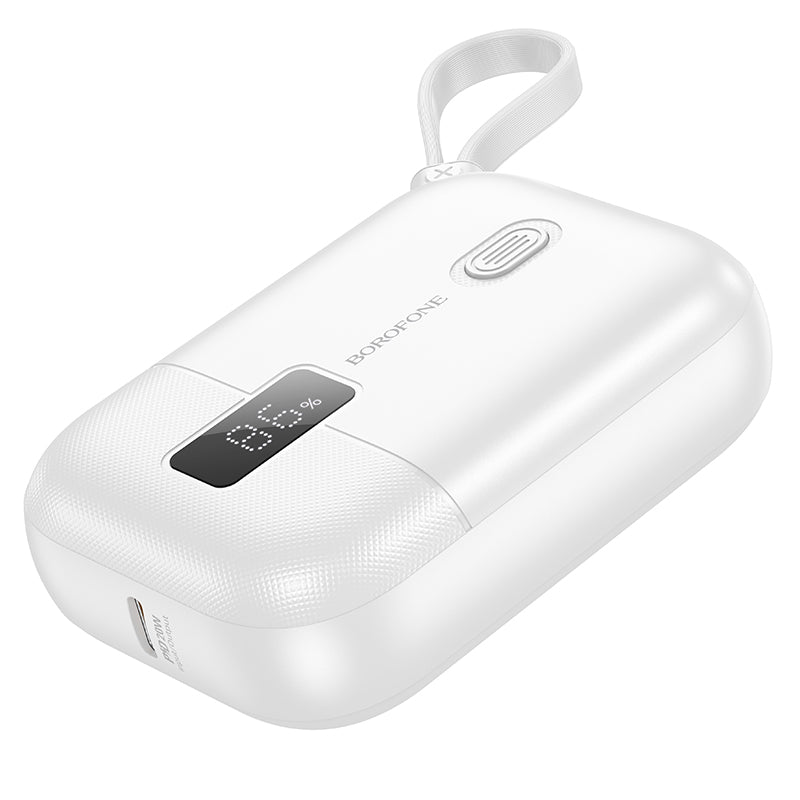 High Charge 22.5W + PD20W Fully Compatible Power Bank with Digital Display and Cable (10000 mAh)