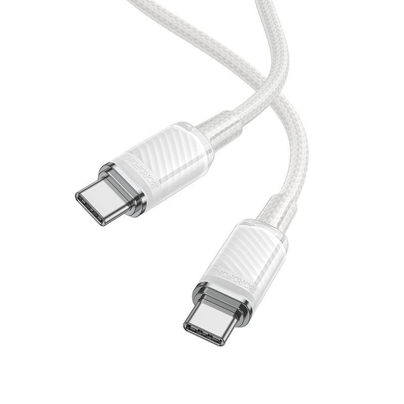 Borofone 60W Braided USB-C to USB-C Data and Charge Cable (1.2m)