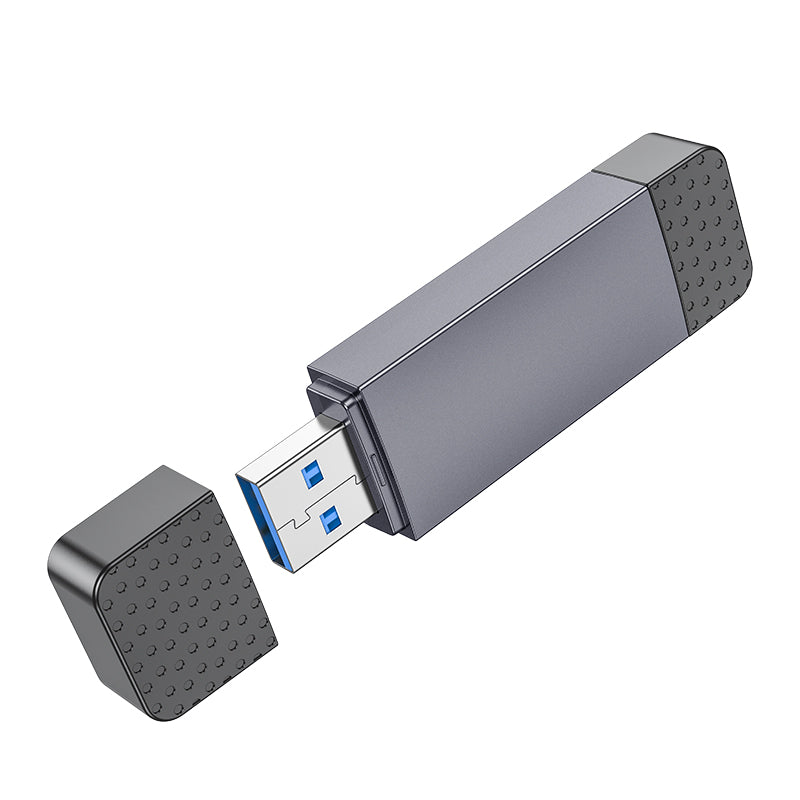 Memory Card Reader with USB-A + USB-C Connector
