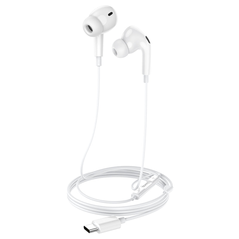 Hoco USB-C Wired Volume Controlled Soft Buds Digital Earphones with Mic