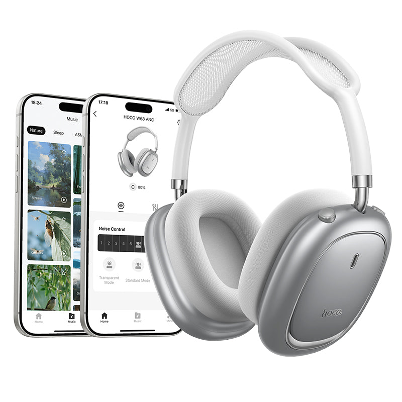 Wireless Active Noise Cancelling Over-Ear Headphones with Smart App Control