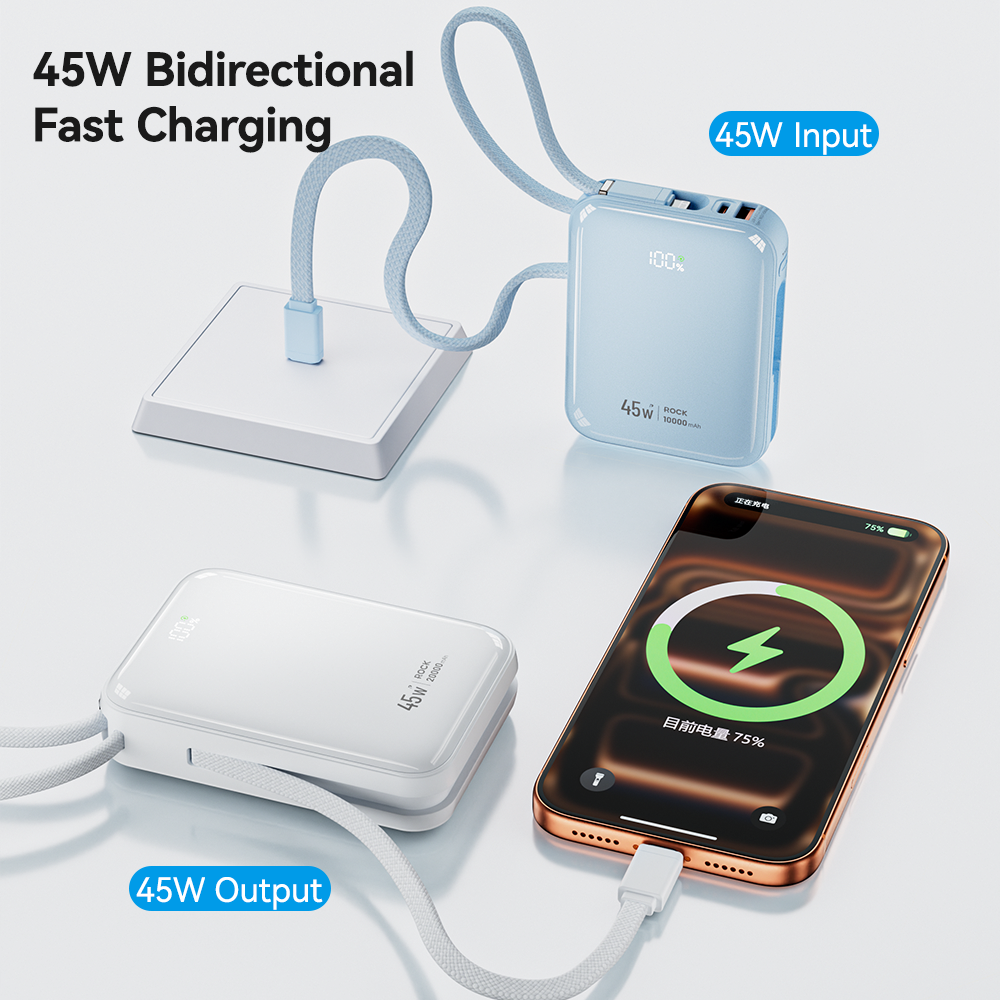 3C Certified C03 Interstellar Series 45W Power Bank with Built-in Cable (20000mAh)