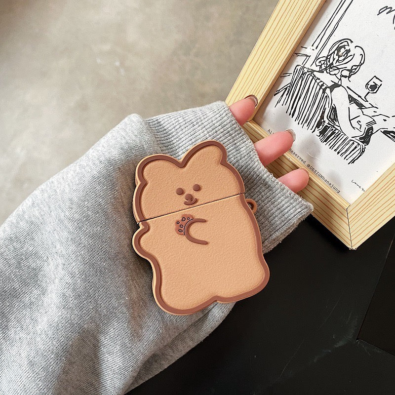 Brown Bear Biscuit AirPods Case
