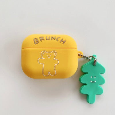 Yellow Brunch Bear AirPods Case