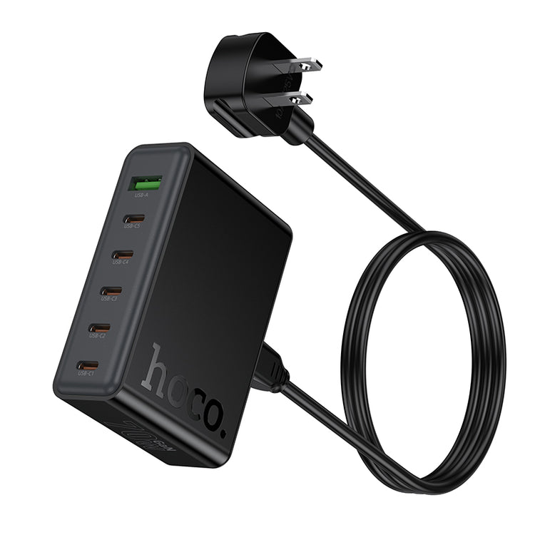 70W USB-C Desktop Charging Station 6-Port Fast Multi-Device Hub