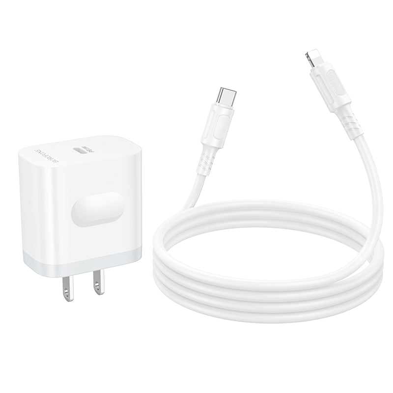 Borofone PD20W Charger Set with USB-C to Lightning Cable