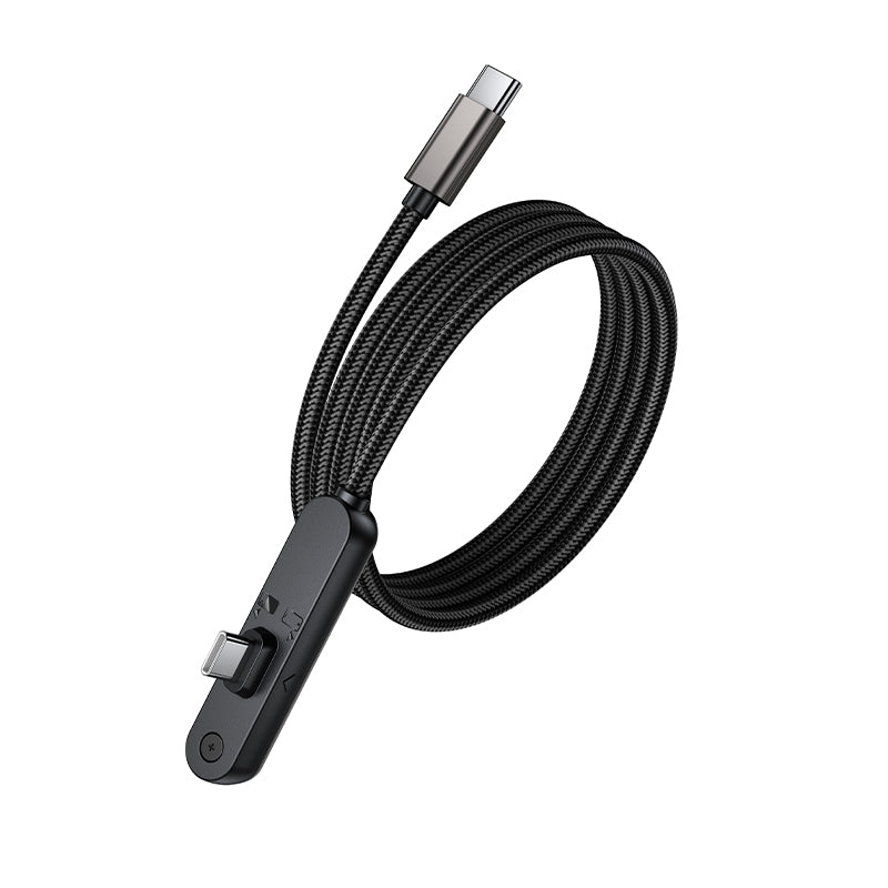 Braided USB-C to USB-C Fast Charging Cable with Foldable Kickstand (1m)