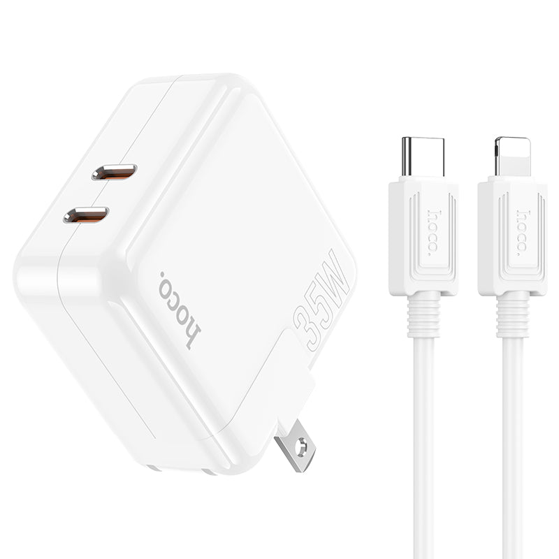 High Power 35W Dual Port USB-C PD Fast Charger with USB-C to Lightning (1 m) - SKmobile Canada