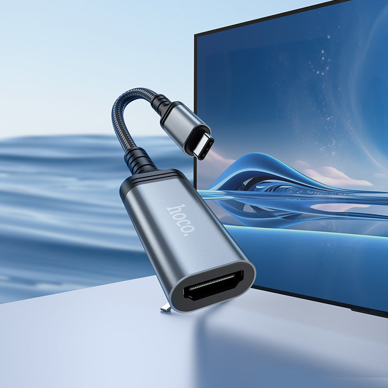 USB-C to HDMI 4K Adapter Short Braided Cable for Laptop & Phone