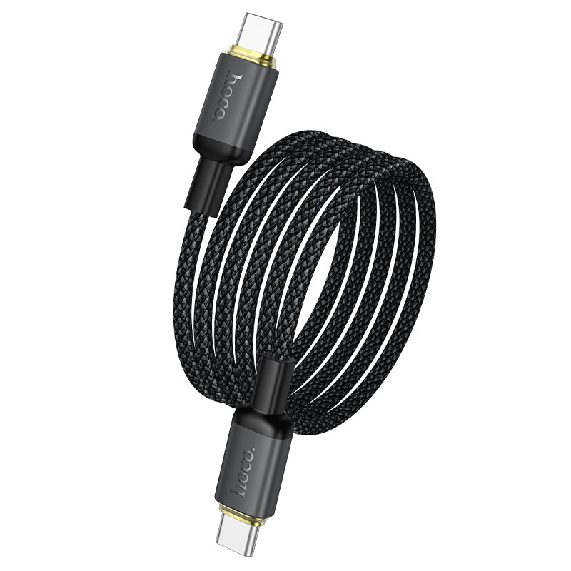 60W USB-C to USB-C Braided Fast Charging Cable - 1m High-Speed Data Cord