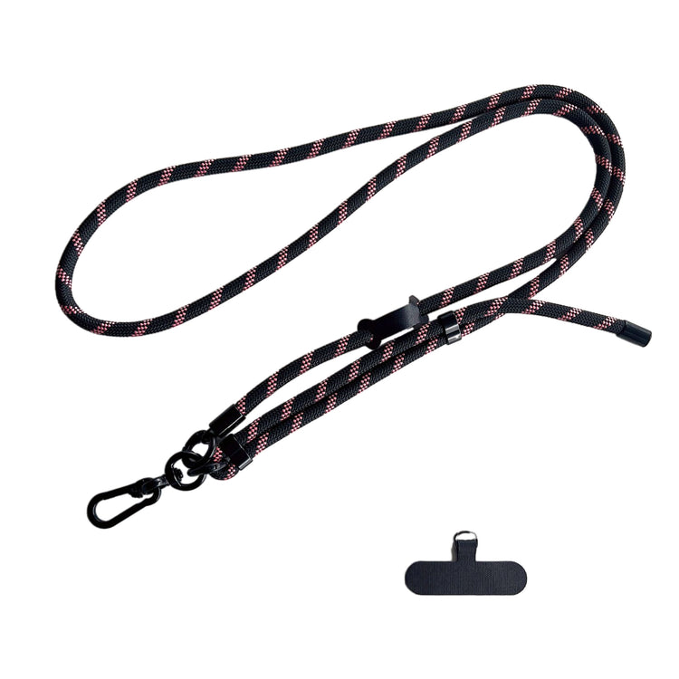 Adjustable Neck & Shoulder Strap (Black and Pink Stripes)