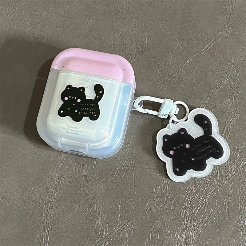 Pink White and Black Cat AirPods Case (Copy)