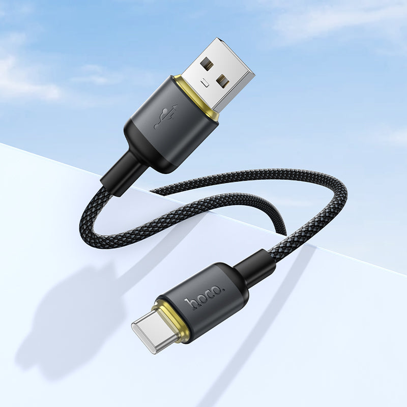 3A Fast Charging USB to Type-C Braided Cable High Speed Data (1m)