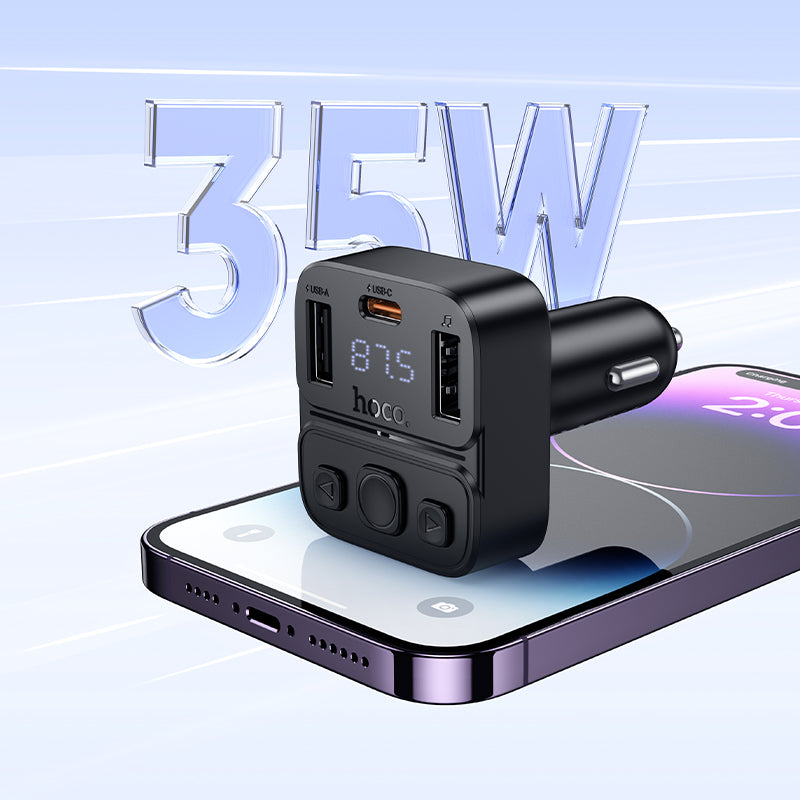 Delta 35W Bluetooth 5.4 FM Transmitter with Dual Fast Charging