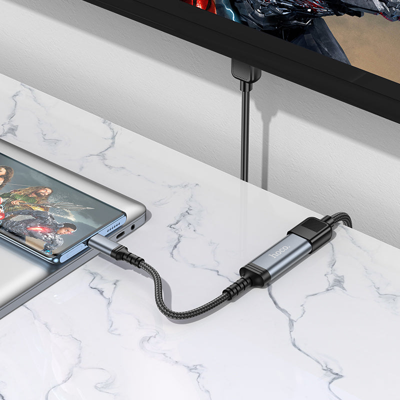 USB-C to HDMI 4K Adapter Short Braided Cable for Laptop & Phone