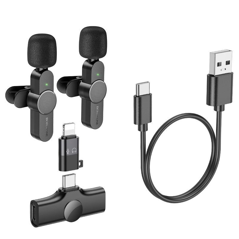 Trophy Lavalier Wireless Digital Dual Microphone (Lightning & USB-C) - SKmobile Canada