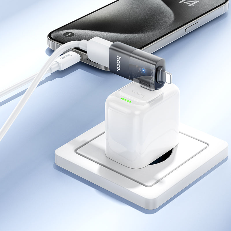 Dual Lightning+USB-C to USB OTG Adapter