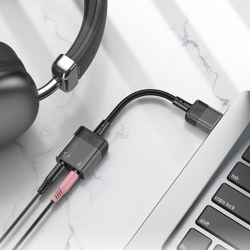 LS37 2-in-1 External Sound Card For Earphones and Mic - SKmobile Canada