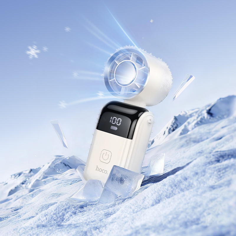 Ultra-Portable Foldable Mini Handheld Fan with Smart LED Digital Display