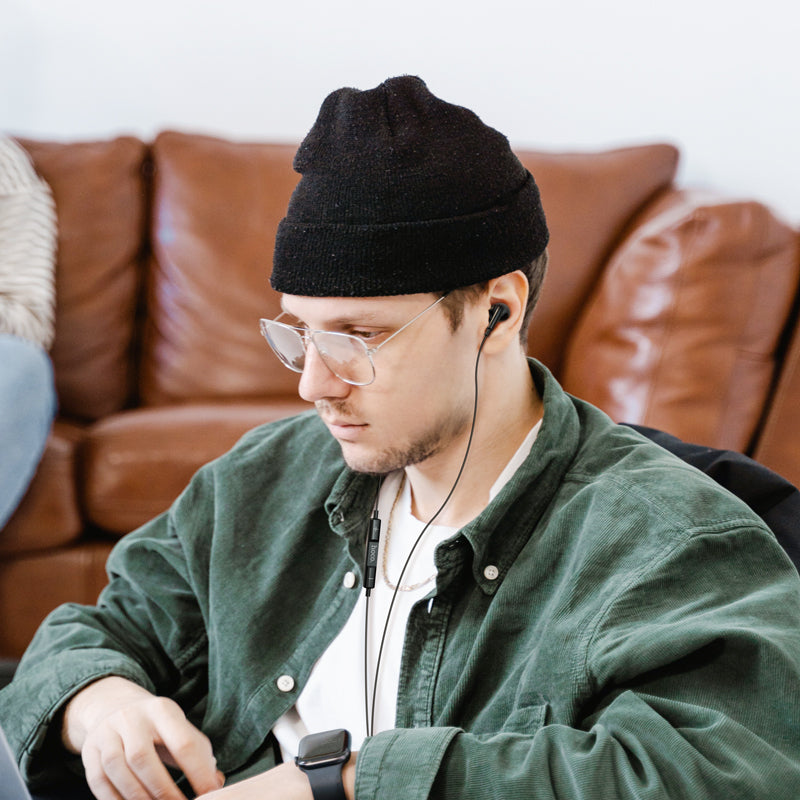 Crystal Joy Wire-Controlled 3.5mm Soft Buds Earphones with Mic - SKmobile Canada