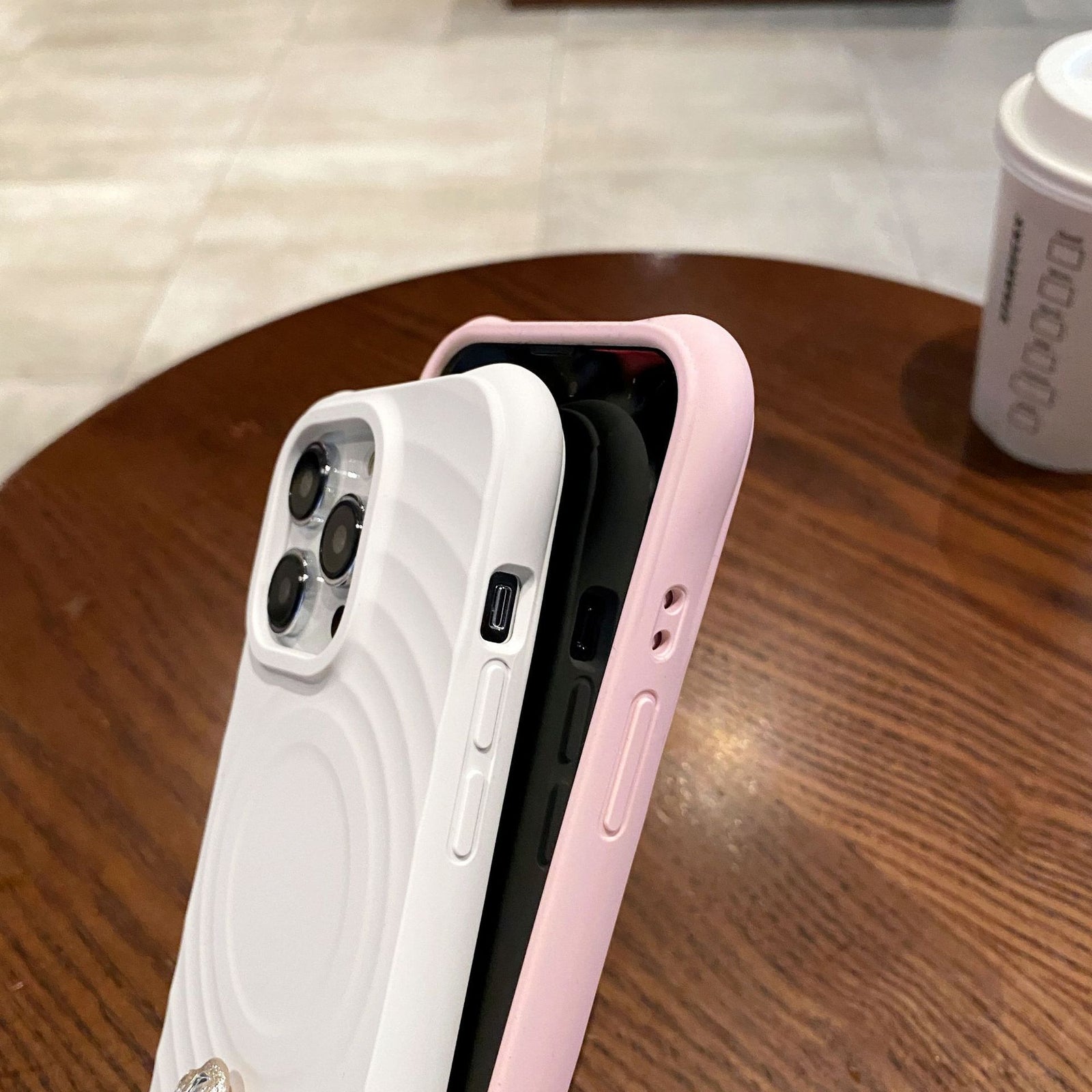3D Wave Ripple Liquid Silicone Magnetic Protective iPhone Case