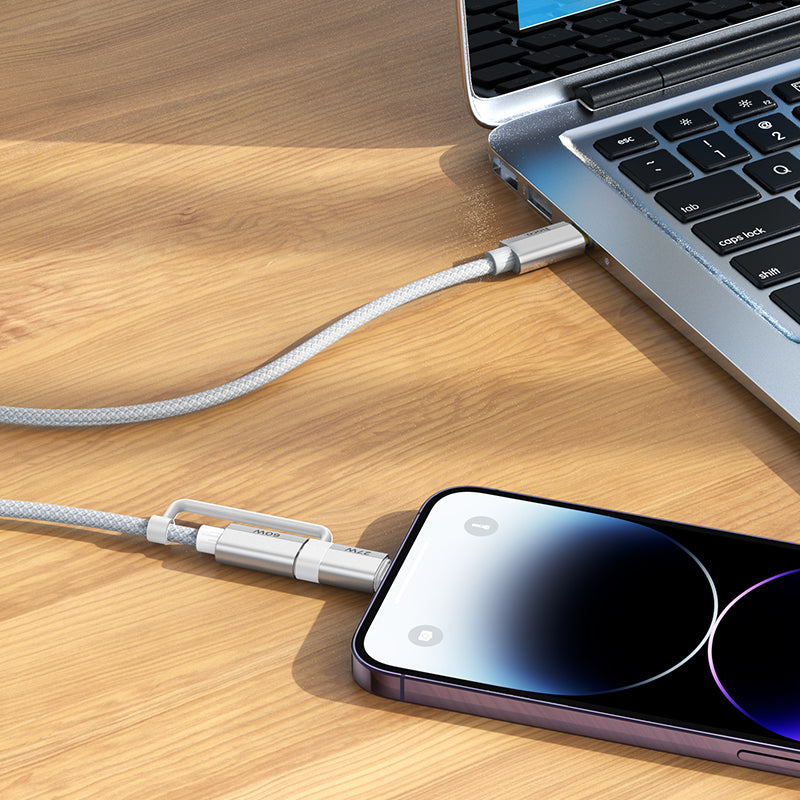 Hoco 2-in-1 USB-C to USB-C + Lightning Data and Charge Cable (1.2m)